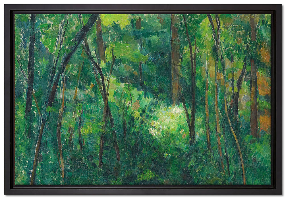 Paul Cézanne - Innenleben eines Waldes   auf Leinwandbild gerahmt Größe 60x40