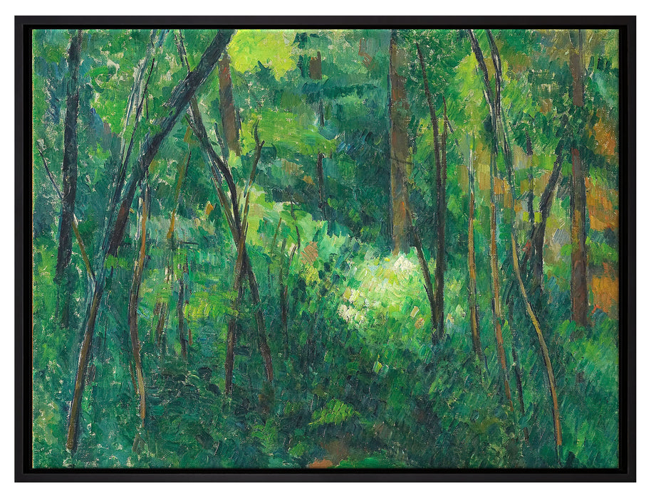Paul Cézanne - Innenleben eines Waldes   auf Leinwandbild gerahmt Größe 80x60