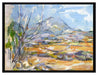 Paul Cézanne - Das Gebirge Sainte-Victoire   auf Leinwandbild gerahmt Größe 80x60