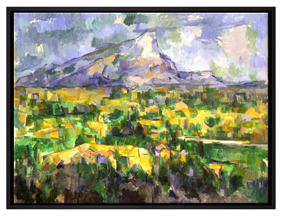 Paul Cézanne - Mont Sainte-Victoire   auf Leinwandbild gerahmt Größe 80x60