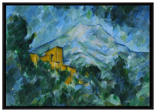 Paul Cézanne - Mont Sainte-Victoire im Dunkeln  auf Leinwandbild gerahmt Größe 100x70