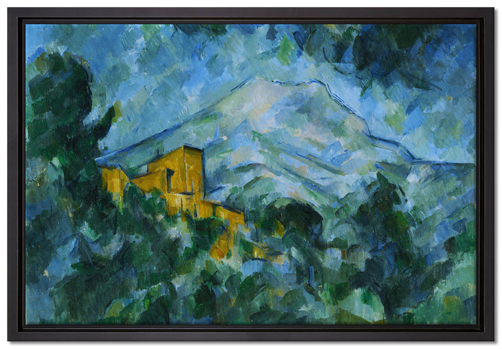 Paul Cézanne - Mont Sainte-Victoire im Dunkeln   auf Leinwandbild gerahmt Größe 60x40
