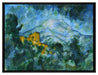 Paul Cézanne - Mont Sainte-Victoire im Dunkeln   auf Leinwandbild gerahmt Größe 80x60