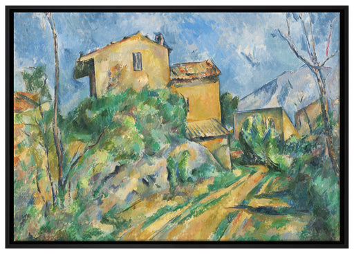 Paul Cézanne - Das Haus Maria am Weg zum Château Noir auf Leinwandbild gerahmt Größe 100x70