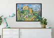 Paul Cézanne - Das Haus Maria am Weg zum Château Noir auf Leinwandbild gerahmt verschiedene Größen im Wohnzimmer