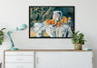 Paul Cézanne - Stillleben mit Vorhang auf Leinwandbild gerahmt verschiedene Größen im Wohnzimmer