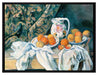 Paul Cézanne - Stillleben mit Vorhang  auf Leinwandbild gerahmt Größe 80x60