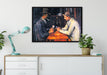 Paul Cézanne - Die Kartenspieler  auf Leinwandbild gerahmt verschiedene Größen im Wohnzimmer