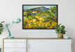 Paul Cézanne - Berge in der Provence auf Leinwandbild gerahmt verschiedene Größen im Wohnzimmer