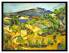 Paul Cézanne - Berge in der Provence  auf Leinwandbild gerahmt Größe 80x60