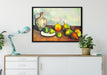 Paul Cézanne - Stillleben Krug und Früchte   auf Leinwandbild gerahmt verschiedene Größen im Wohnzimmer