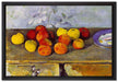 Paul Cézanne - Stillleben mit Äpfeln und Gebäck  auf Leinwandbild gerahmt Größe 60x40
