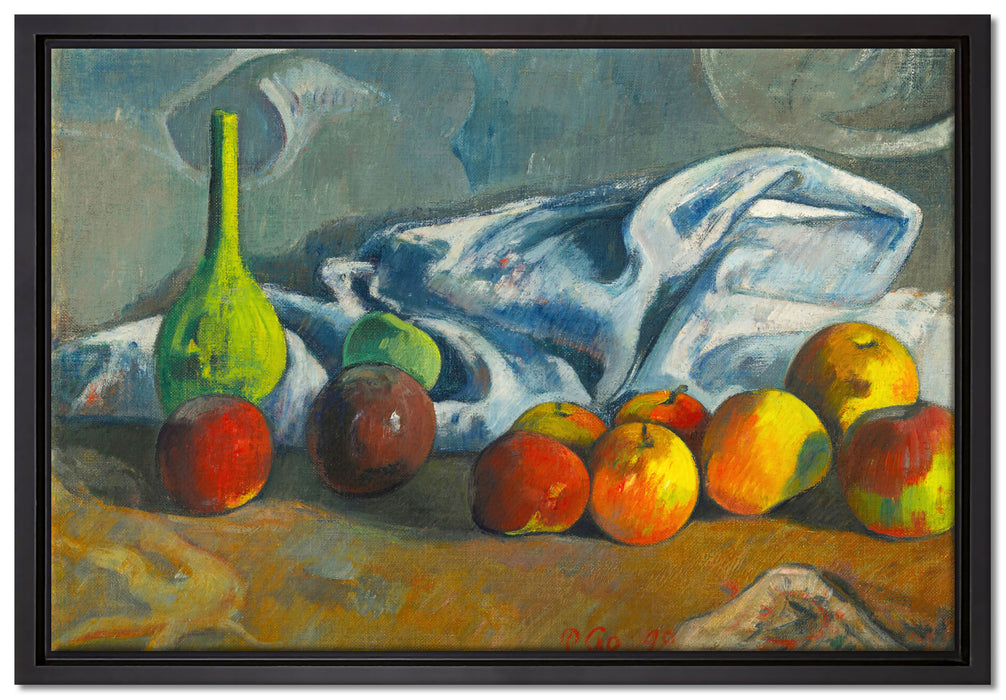 Paul Gauguin - Stillleben mit Äpfeln   auf Leinwandbild gerahmt Größe 60x40