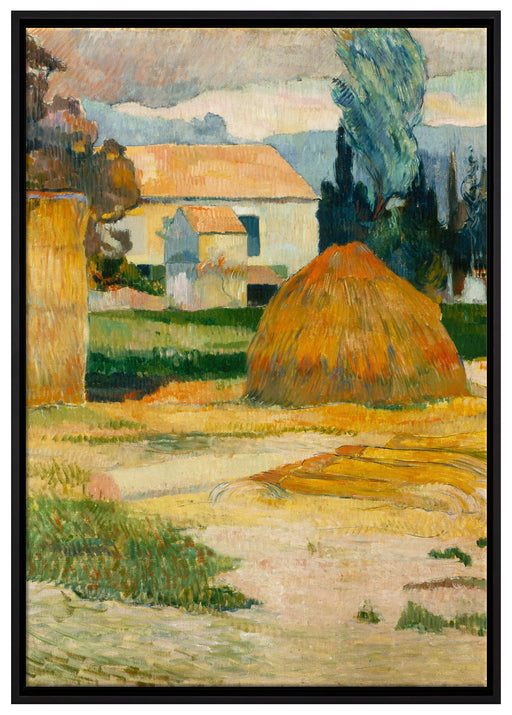 Paul Gauguin - Landschaft bei Arles auf Leinwandbild gerahmt Größe 100x70