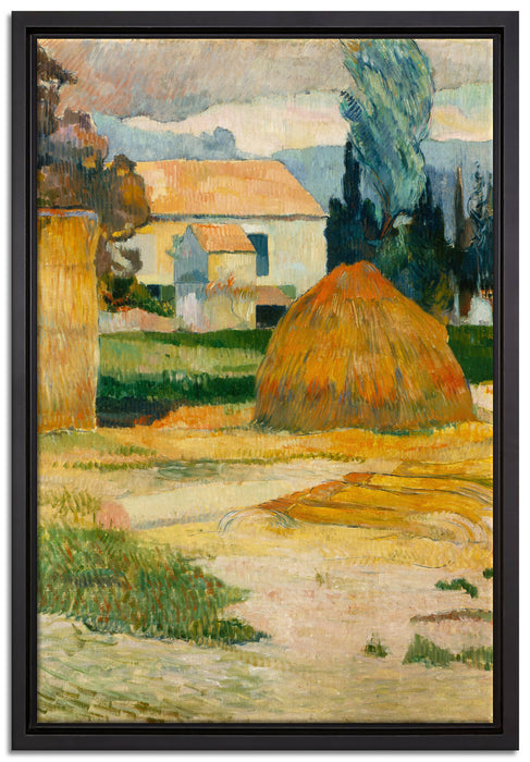 Paul Gauguin - Landschaft bei Arles  auf Leinwandbild gerahmt Größe 60x40