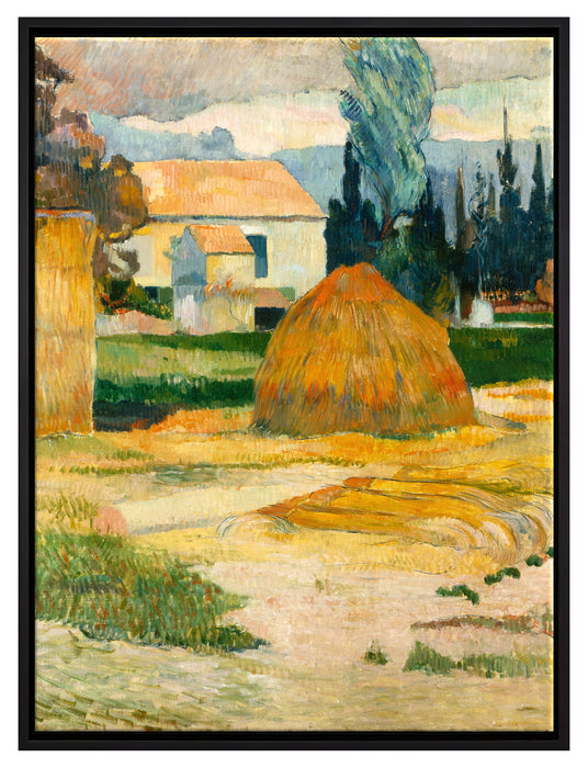 Paul Gauguin - Landschaft bei Arles  auf Leinwandbild gerahmt Größe 80x60