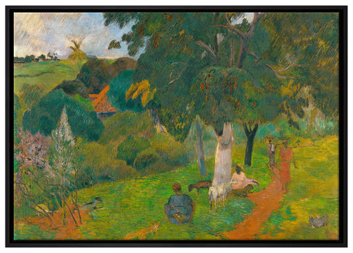 Paul Gauguin - Kommen und GehenMartinique auf Leinwandbild gerahmt Größe 100x70
