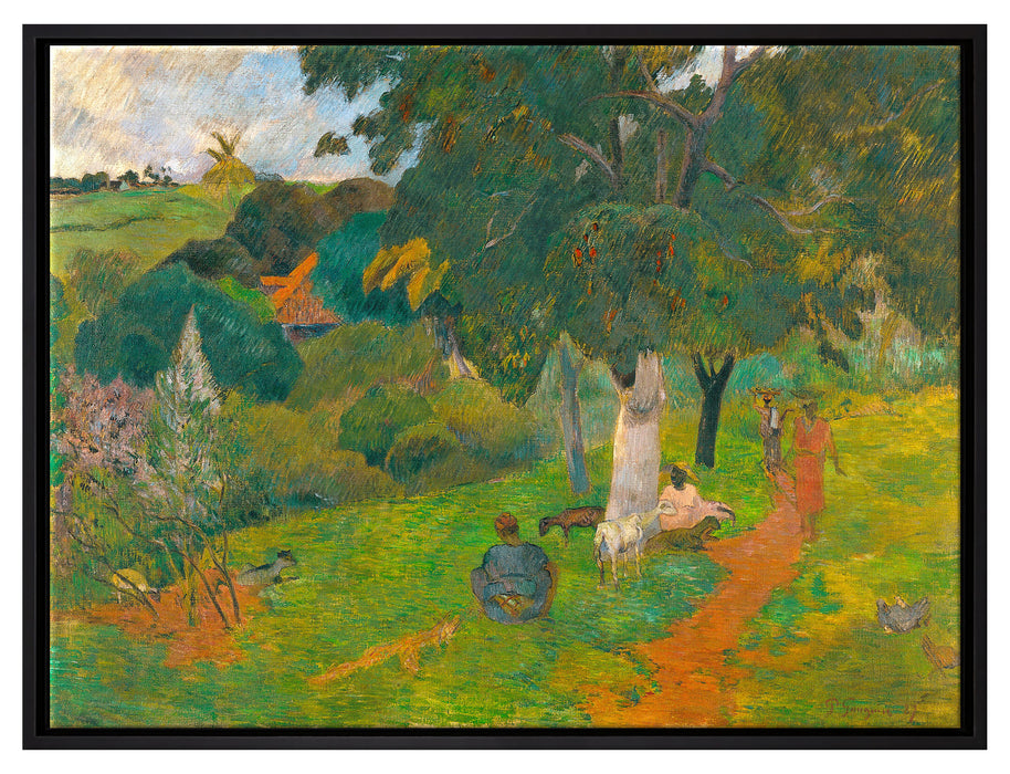 Paul Gauguin - Kommen und GehenMartinique  auf Leinwandbild gerahmt Größe 80x60
