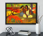 Paul Gauguin - Arearea  auf Leinwandbild gerahmt mit Kirschblüten
