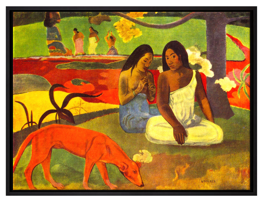 Paul Gauguin - Arearea   auf Leinwandbild gerahmt Größe 80x60