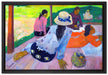 Paul Gauguin - Die Siesta   auf Leinwandbild gerahmt Größe 60x40