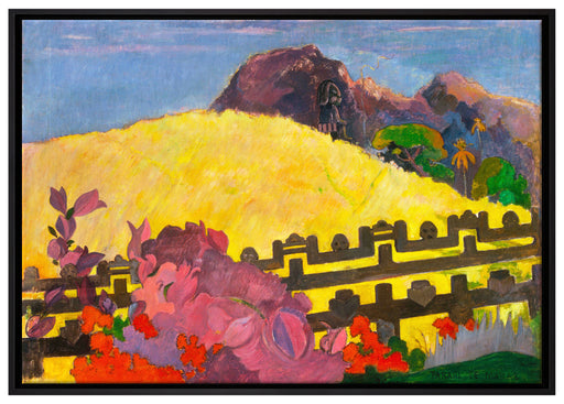 Paul Gauguin - Der heilige BergPARAHI TE MARAE auf Leinwandbild gerahmt Größe 100x70