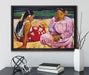 Paul Gauguin - Tahitische Frauenoder Frauen von Tahit auf Leinwandbild gerahmt mit Kirschblüten