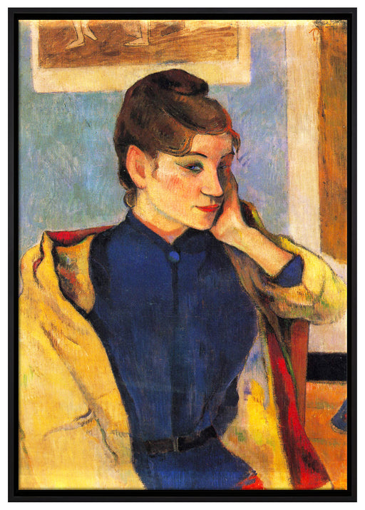 Paul Gauguin - Portrait von Madeleine Bernard auf Leinwandbild gerahmt Größe 100x70