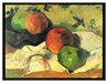 Paul Gauguin - Stillleben Äpfel und Schale   auf Leinwandbild gerahmt Größe 80x60