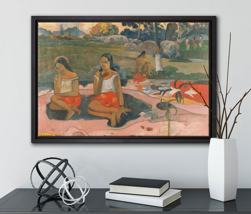 Paul Gauguin - Heiliger Frühling: Süße TräumeNave nav auf Leinwandbild gerahmt mit Kirschblüten