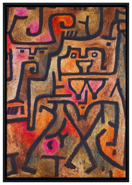 Paul Klee - Waldhexen  auf Leinwandbild gerahmt Größe 100x70