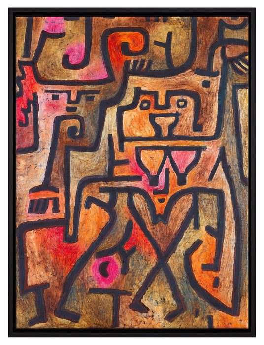 Paul Klee - Waldhexen   auf Leinwandbild gerahmt Größe 80x60