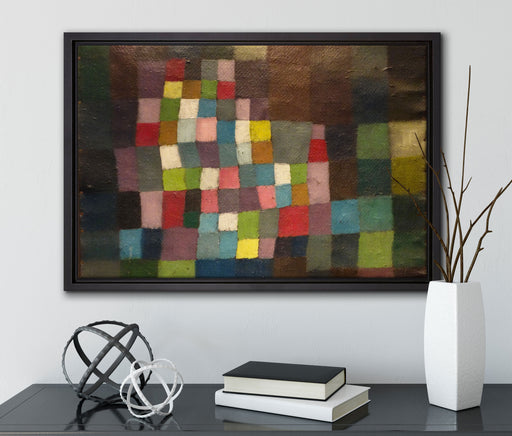 Paul Klee - Alter Klang auf Leinwandbild gerahmt mit Kirschblüten