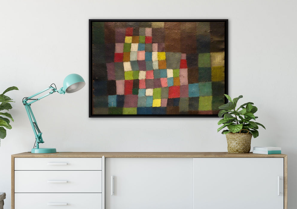 Paul Klee - Alter Klang auf Leinwandbild gerahmt verschiedene Größen im Wohnzimmer