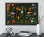 Paul Klee - Fischzauber auf Leinwandbild gerahmt mit Kirschblüten