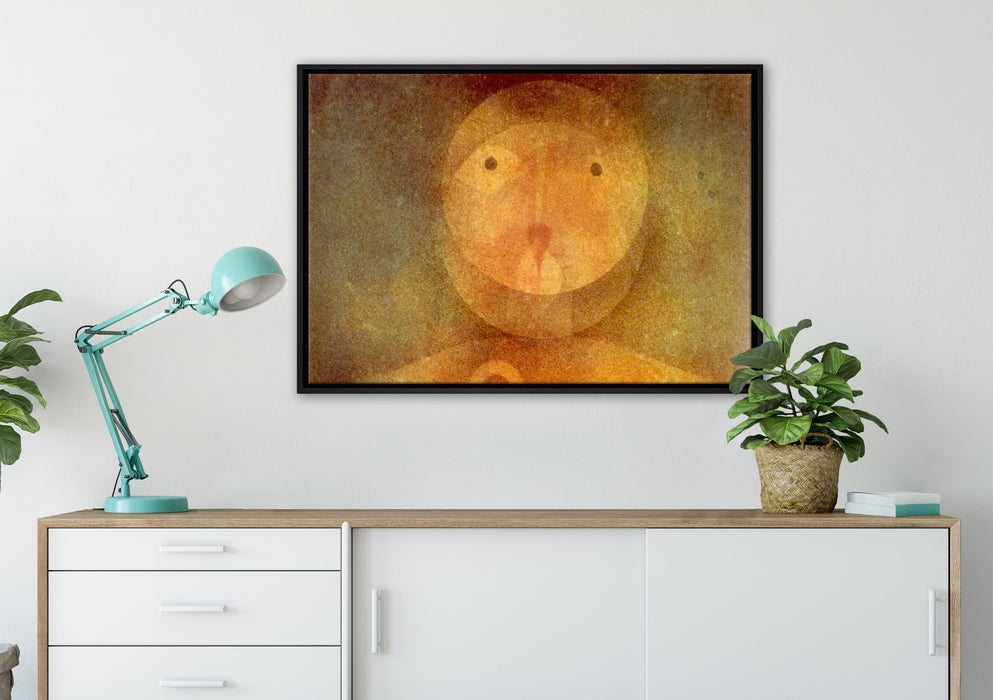 Paul Klee - Pierrot Lunaire  auf Leinwandbild gerahmt verschiedene Größen im Wohnzimmer