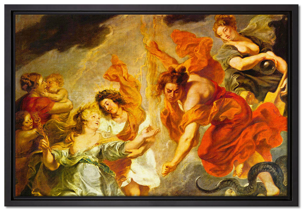 Peter Paul Rubens - Gemäldezyklus für Maria de' Medici  auf Leinwandbild gerahmt Größe 60x40