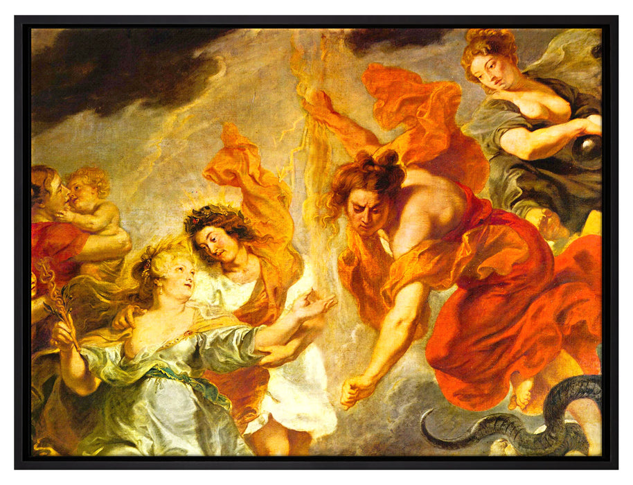 Peter Paul Rubens - Gemäldezyklus für Maria de' Medici  auf Leinwandbild gerahmt Größe 80x60