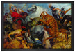 Peter Paul Rubens - Tiger- und Löwenjagd   auf Leinwandbild gerahmt Größe 60x40