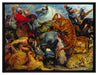 Peter Paul Rubens - Tiger- und Löwenjagd   auf Leinwandbild gerahmt Größe 80x60