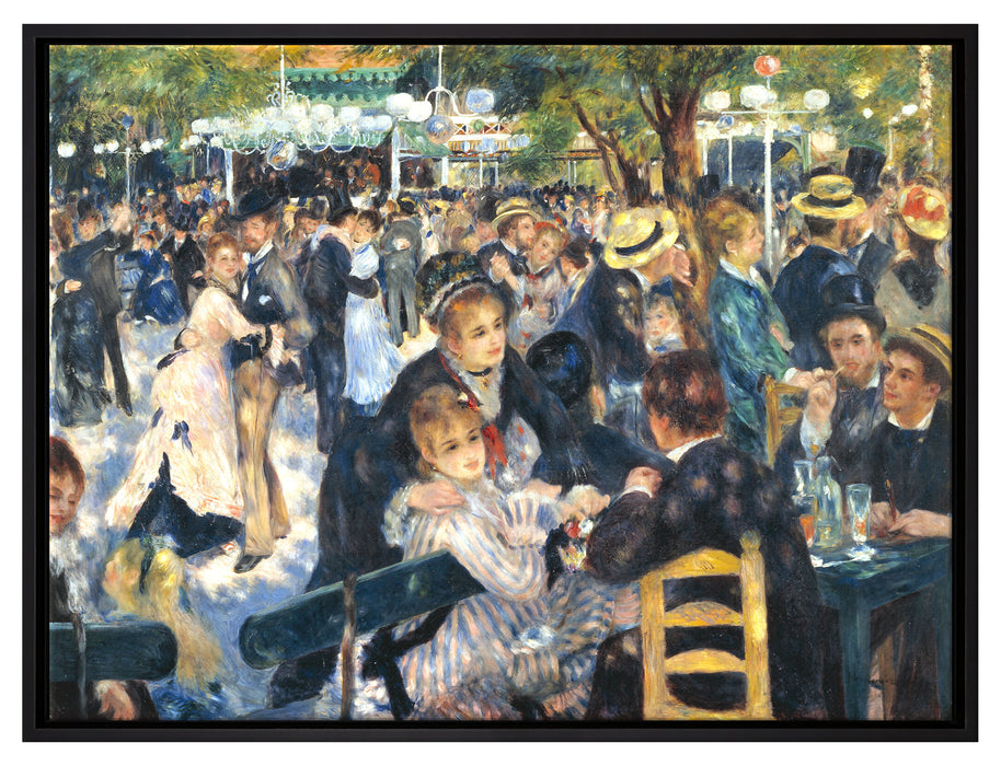Pierre-Auguste Renoir - Bal du Moulin de la Galette  auf Leinwandbild gerahmt Größe 80x60
