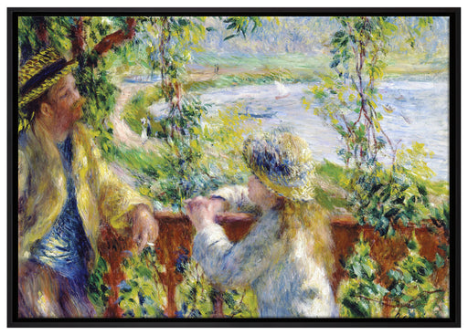 Pierre-Auguste Renoir - Am Wassernahe des Sees auf Leinwandbild gerahmt Größe 100x70