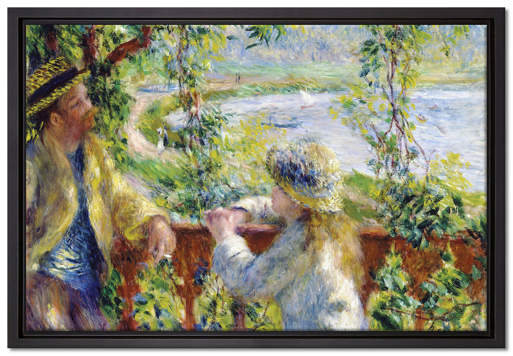 Pierre-Auguste Renoir - Am Wassernahe des Sees  auf Leinwandbild gerahmt Größe 60x40