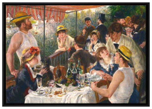Pierre-Auguste Renoir - Die Mahlzeit der Ruderer auf Leinwandbild gerahmt Größe 100x70
