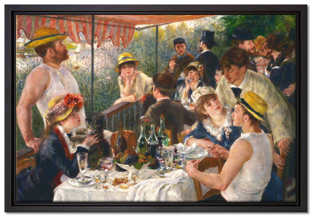 Pierre-Auguste Renoir - Die Mahlzeit der Ruderer  auf Leinwandbild gerahmt Größe 60x40