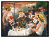 Pierre-Auguste Renoir - Die Mahlzeit der Ruderer  auf Leinwandbild gerahmt Größe 80x60