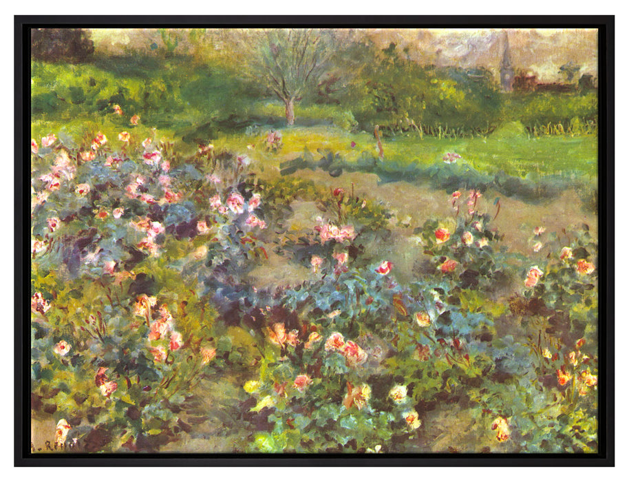 Pierre-Auguste Renoir - Rosenhain   auf Leinwandbild gerahmt Größe 80x60