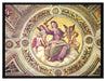 Raffael - Deckenfresko Detail Szene: Justitia Tondo  auf Leinwandbild gerahmt Größe 80x60