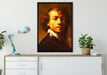 Rembrandt van Rijn - Selbstportrait I auf Leinwandbild gerahmt verschiedene Größen im Wohnzimmer