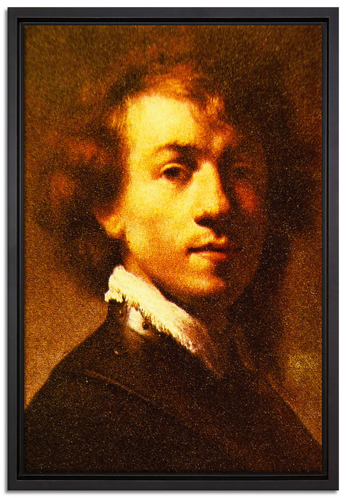 Rembrandt van Rijn - Selbstportrait I  auf Leinwandbild gerahmt Größe 60x40